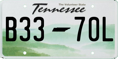 TN license plate B3370L
