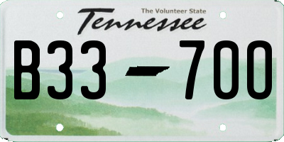 TN license plate B3370O