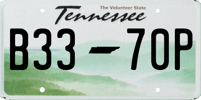 TN license plate B3370P