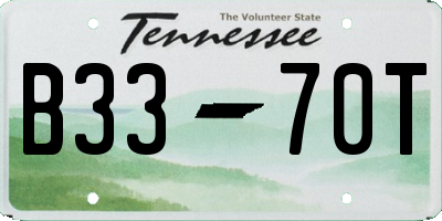 TN license plate B3370T