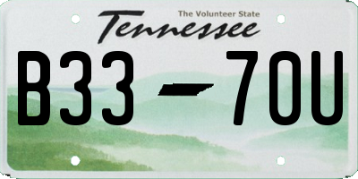 TN license plate B3370U