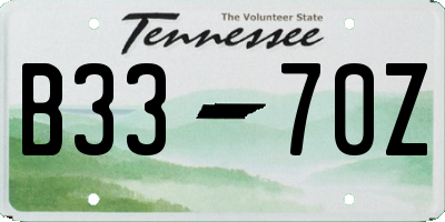 TN license plate B3370Z