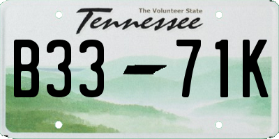TN license plate B3371K