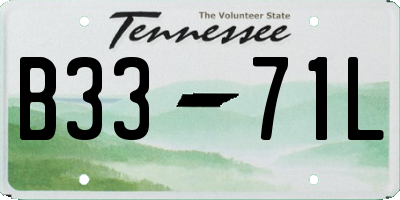 TN license plate B3371L