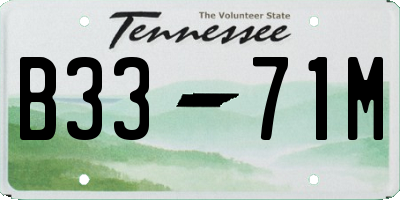 TN license plate B3371M