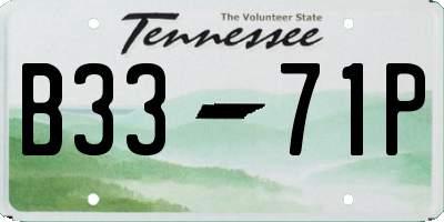 TN license plate B3371P