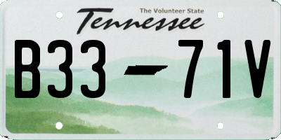 TN license plate B3371V