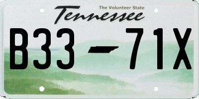 TN license plate B3371X
