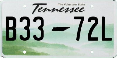 TN license plate B3372L