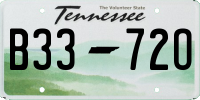TN license plate B3372O