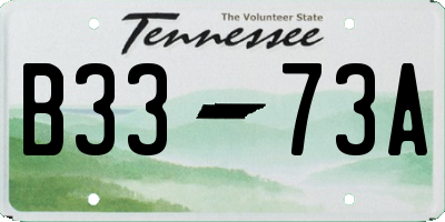 TN license plate B3373A
