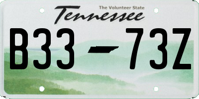TN license plate B3373Z