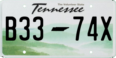 TN license plate B3374X