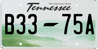 TN license plate B3375A