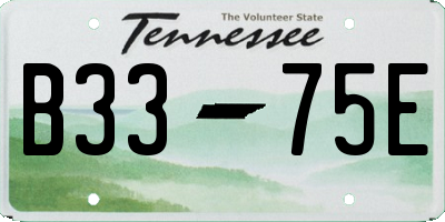 TN license plate B3375E