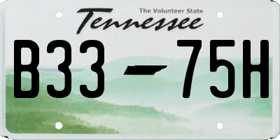 TN license plate B3375H