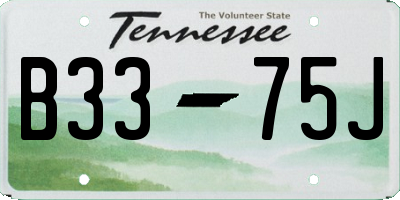 TN license plate B3375J