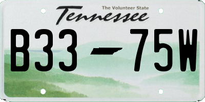 TN license plate B3375W