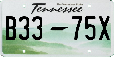 TN license plate B3375X