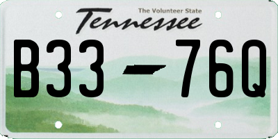TN license plate B3376Q