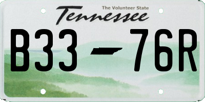 TN license plate B3376R