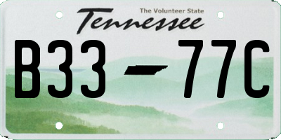 TN license plate B3377C