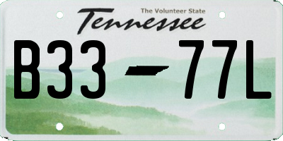 TN license plate B3377L
