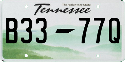 TN license plate B3377Q