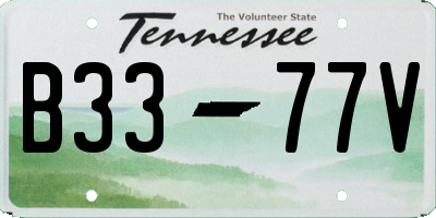 TN license plate B3377V