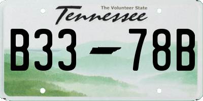 TN license plate B3378B