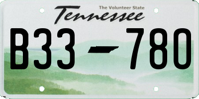TN license plate B3378O