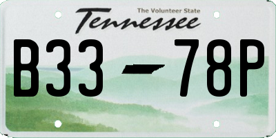 TN license plate B3378P