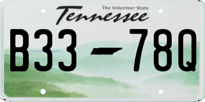 TN license plate B3378Q