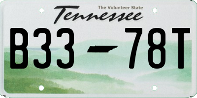 TN license plate B3378T