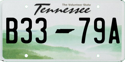 TN license plate B3379A