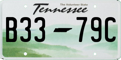 TN license plate B3379C