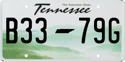 TN license plate B3379G