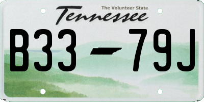 TN license plate B3379J