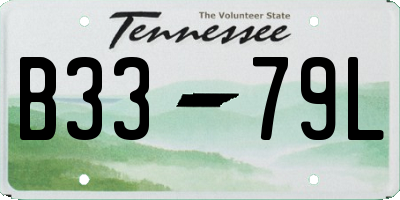 TN license plate B3379L