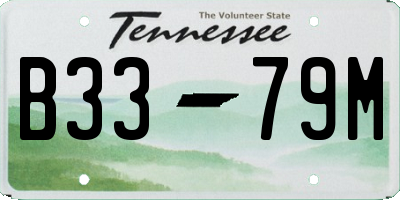TN license plate B3379M