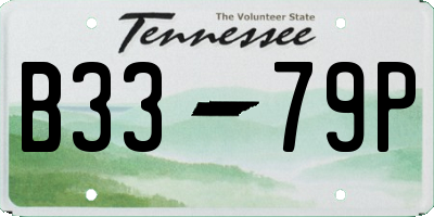 TN license plate B3379P