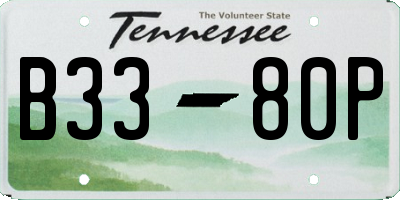 TN license plate B3380P
