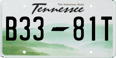 TN license plate B3381T
