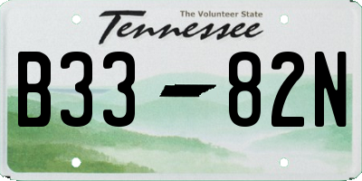 TN license plate B3382N