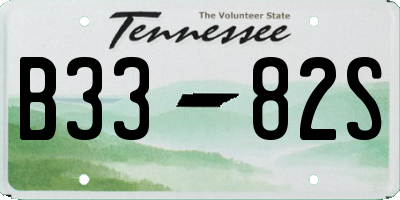TN license plate B3382S