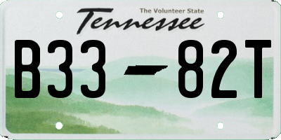 TN license plate B3382T