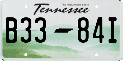 TN license plate B3384I