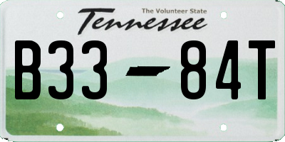 TN license plate B3384T