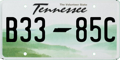 TN license plate B3385C