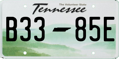 TN license plate B3385E